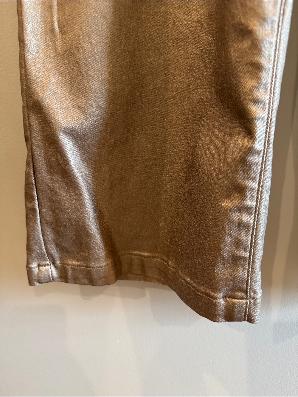 CHARLIE B Women's Straight-Leg Pants in Metallic gold - Picture 2 of 6